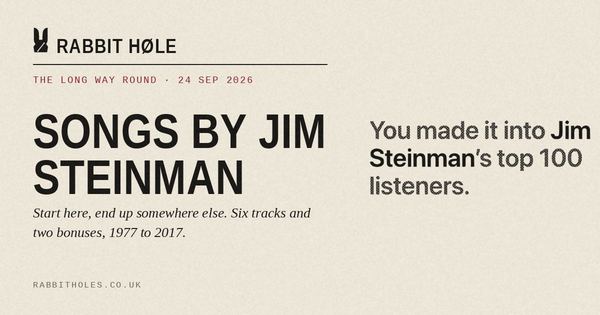 The Long Way Round: Songs by Jim Steinman (24 September 2026), printed by Rabbit Høle.