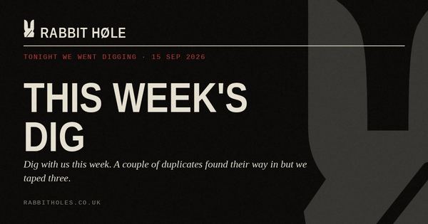 This Week's Dig (15 September 2026), printed by Rabbit Høle.