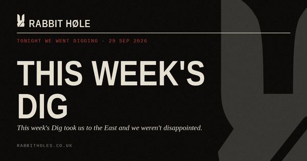 This Week's Dig (29 September 2026), printed by Rabbit Høle.